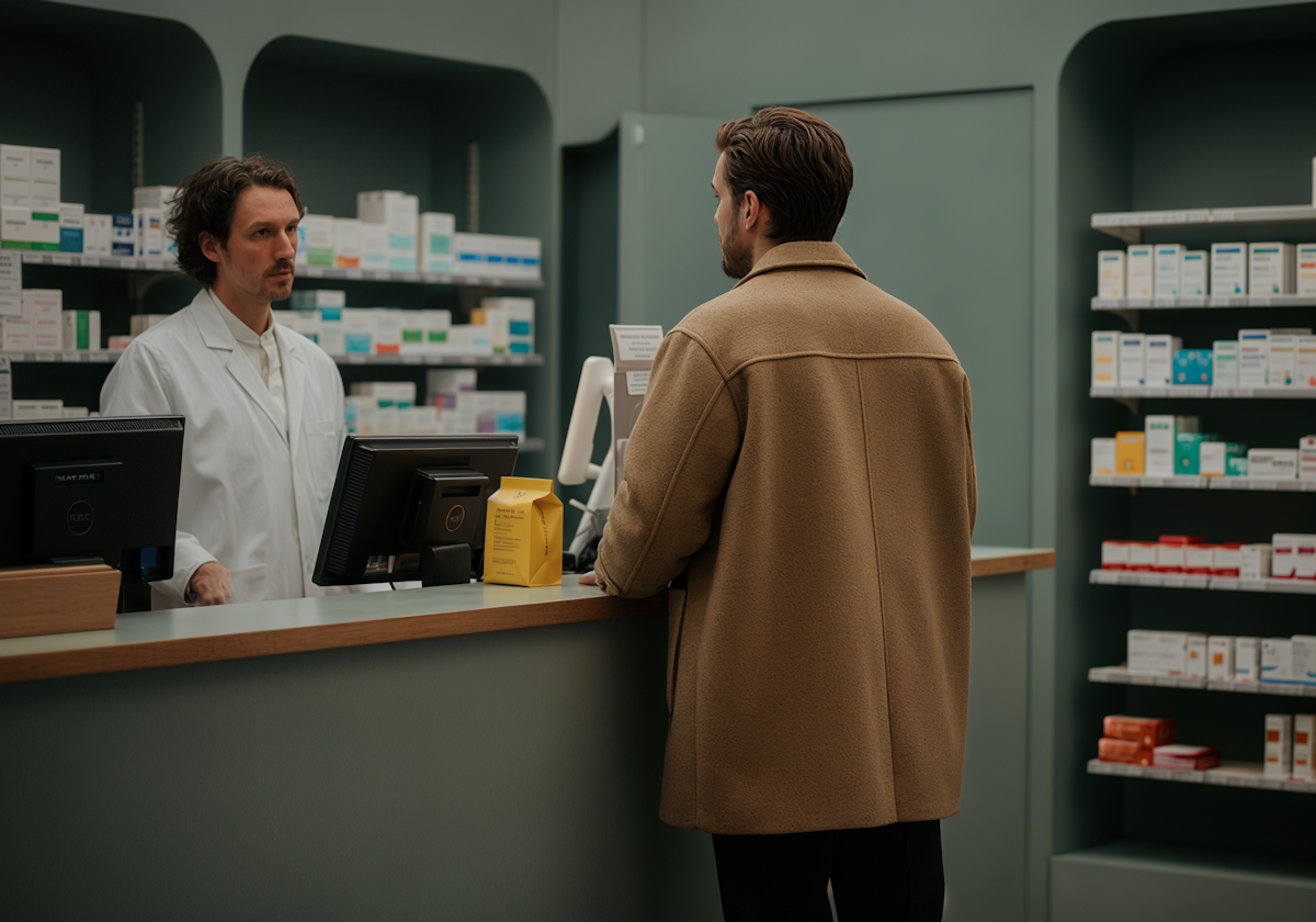 Pharmacist consulting with a patient