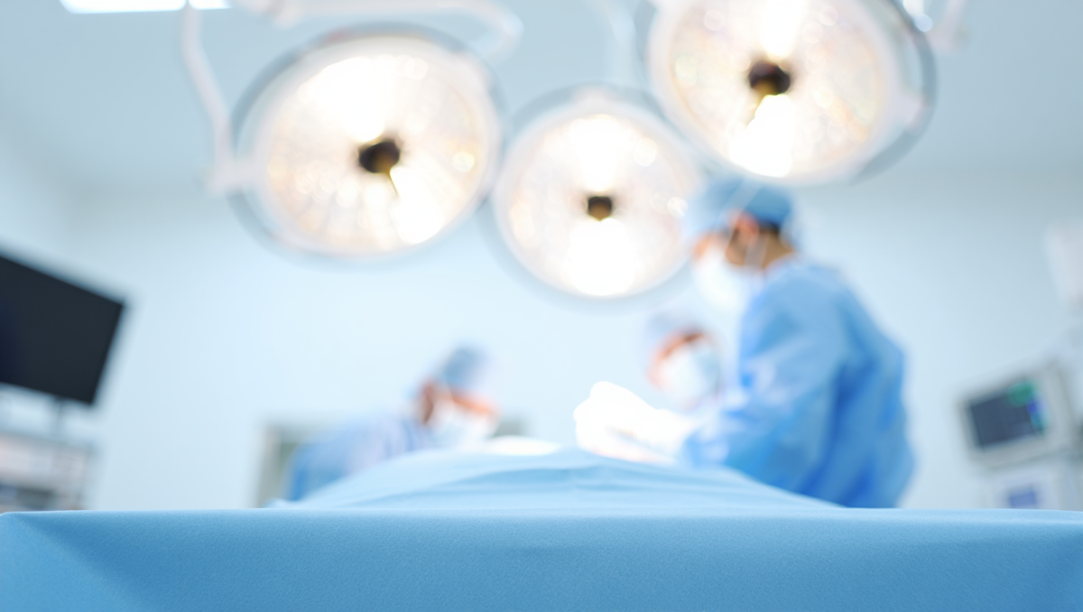Operating room during cranial navigation procedure